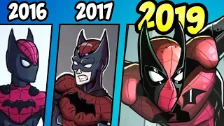 From AMATEUR to PRO! Redrawing Old Art (Ft. Spider-man / Batman Mash-up)