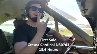 Student Pilot First Solo - Cessna 177 - KVNC