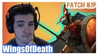 WingsOfDeath | PANTHEON vs REK`SAI | PANTHEON Jungle | FULL Gameplay | Patch 8.19