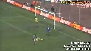 Serie A 1993-1994, day 32 Juventus - Lazio 6-1 (R.Baggio goal)