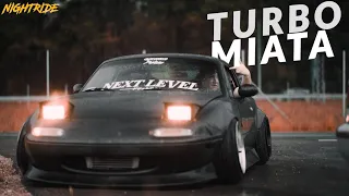 Wide Miata Turbo - aggresive Street Drifting | 4K