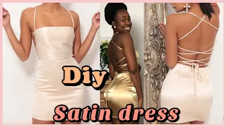 How to sew a satin dress | satin dress tutorial