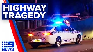 Driver killed by own vehicle after truck crashes into it | 9 News Australia