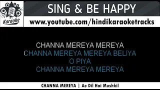 Channa Mereya | Ae Dil Hai Mushkil | Hindi Song Karaoke Track