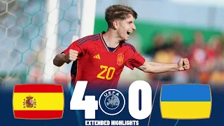 Spain vs Ukraine | Highlights | U19 Euro Qualifiers 28-03-2023