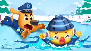 Dangerous Ice Playground | Safety Cartoon | Sheriff Labrador | Cartoon for Kids | BabyBus