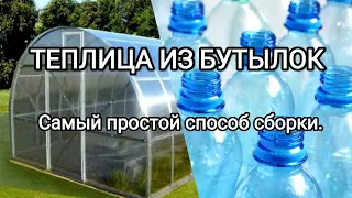 Теплица из бутылок. ПРОСТЕЙШИЙ СПОСОБ СБОРКИ .