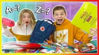 SCHOOL SUPPLY HAUL IN ALPHABETICAL ORDER | We Are The Davises