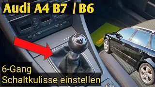 Audi A4 B6/ B7 Quattro 6-Gang Schaltkulisse/Schaltung einstellen, adjust shift linkage