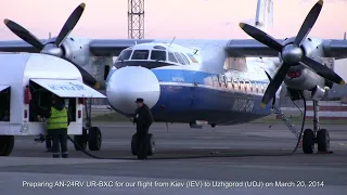 THE SIGHT & THE SOUND 6/7 : Flight onboard Motor Sich AN-24 UR-BXC from Kiev (IEV) to Uzhgorod (UDJ)