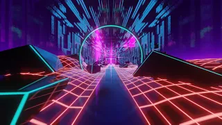 ➥ [4K] • 1 Hour • Endless Abstract Retro Electro Synth Wave Cinematic Background • Visual loop • #55