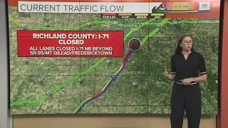 Crash closes all lanes of I-71 North in Richland County