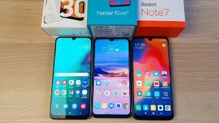 БОЛЬШАЯ БИТВА! SAMSUNG GALAXY A30, HONOR 10 LITE, REDMI NOTE 7 - СРАВНЕНИЕ!