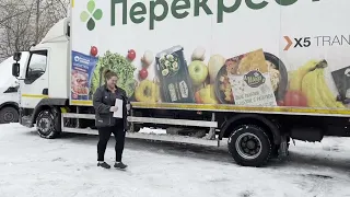 Водитель Анна Афонина, Москва, каждую смену доставляет продукты в супермаркеты "Перекрёсток"