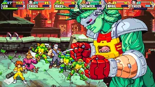 Ninja Turtles Online Multiplayers - Shredder’s Revenge ALL BOSSES + ENDING [2k 60fps]