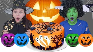 TIKTOK 챌린지 자이언트 젤리 케이크 장식 케이크 먹방 챌린지 HALLOWEEN LILI TV PLUS