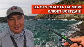 Tricky rigging for offshore fishing with bottoms and floats. Fishing in Phuket in strong winds. 4K