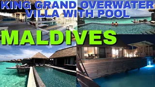 Maldives Waldorf Astoria KING GRAND OVERWATER VILLA W/ POOL tour $3,860 night 5-Star Luxury Resorts