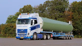 Op pad met een 750 pk sterke Volvo FH16 om een droogtrommel te laden!