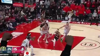 Jusuf Nurkic block Nikola Jokic💪💪💪 Portland Vs Nuggets Dec.8 2022 - 2023 Season