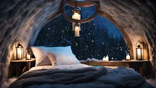 Snowy Cozy Igloo Bed View ❄️  - Relaxing And Healing Music To Sleep, Focus And Relaxation❄️