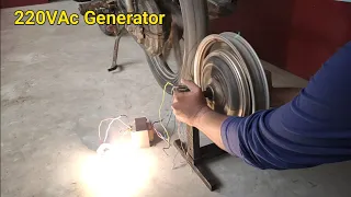 Make 220vac Electric Generator Using Old Electric Scooter Motor || How to Make Generator