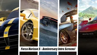 [Forza Horizon 5] All 10th Anniversary Intro Screens!!!! - FH1 to FH4