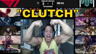 Tyler1 Reacts to Oner Baron Steal - T1 vs DK
