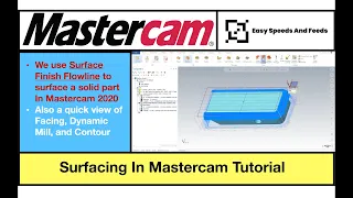 Surface Finish Flowline Tutorial - Mastercam 2020