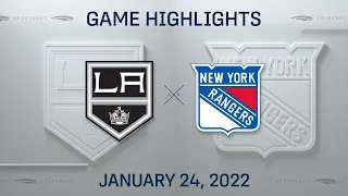 NHL Highlights | Kings vs. Rangers - Jan 24, 2022