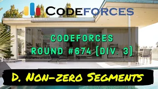 D. Non-zero Segments : Codeforces Round #674 (Div 3) | Hindi Editorial | Solution | sKSama Subscribe