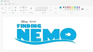 How to draw the Finding Nemo logo using MS Paint | How to draw on your computer