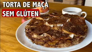 Torta de maçã super fácil sem trigo e sem lactose | monta em 5 minutos