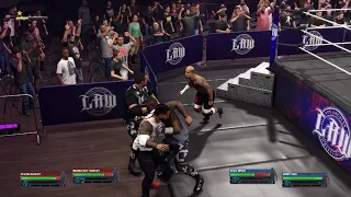 WWE 2K24_Tag Team match up The Dudley Boys VS. The Bloodline.