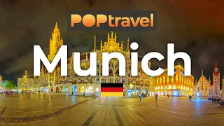 Walking in MUNICH / Germany 🇩🇪- Night Tour in the City Center - 4K 60fps (UHD)