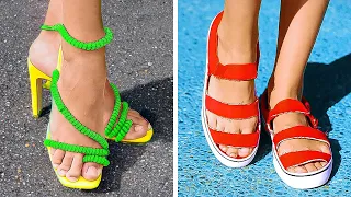 DIY Shoe Transformations 👟👠 Amazing Shoe And Feet Hacks