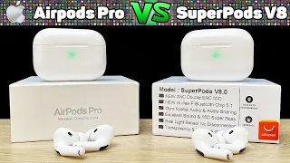 Супер Копия на AirPods Pro? SuperPods V8 с Двойным Микрофоном, ANC и Чипом "HULIAN F" VS Оригинал