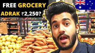 GROCERY SHOPPING IN AUSTRALIA FOR FREE | ADRAK ₹2,250 KG?