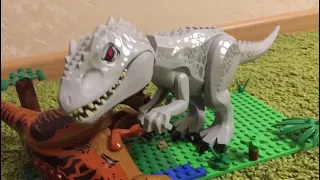 Индоминус рекс vs тиранозавр Лего анимация