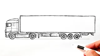 How to draw a Truck step by step