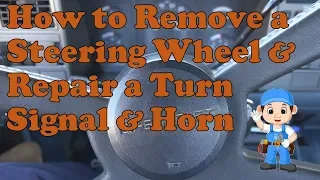 Remove a steering wheel & repair a horn on a 1988-1998 chevy k1500