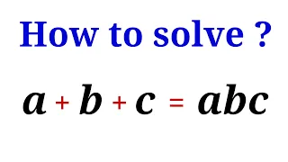 Math Olympiad Question | A Really Nice Equation | You should be able to solve this