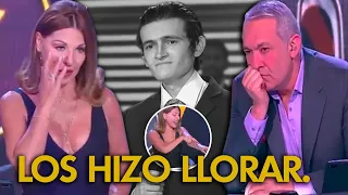 Amparo Grisales y Cesar Escola rompen en llanto al escuchar al imitador de Leonardo Fabio.