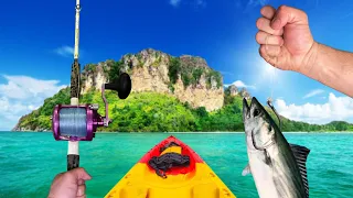 Fishing Huge Live Baits Around Tropical Islands on Kayak! *DREAM CATCH*