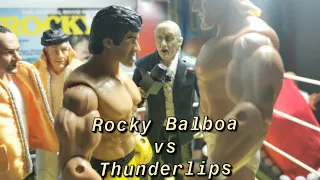 Rocky vs Thunderlips (Hulk Hogan)  - Rocky III / WWE - Stop Motion