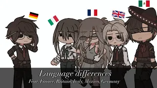 Language Differences Feat. Various countries (Countryhumans)