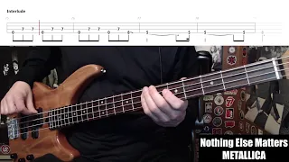 Nothing Else Matters by Metallica - Bass Cover with Tabs Play-Along