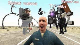 Skibidi toilets vs Camera man, Speaker man,TV man collection(Garry's Mod Animation)