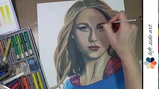 Inktense Blocks and Pencils Tutorial - Supergirl Portrait