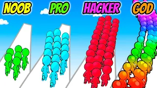 Runner Pusher - NOOB vs PRO vs HACKER vs GOD